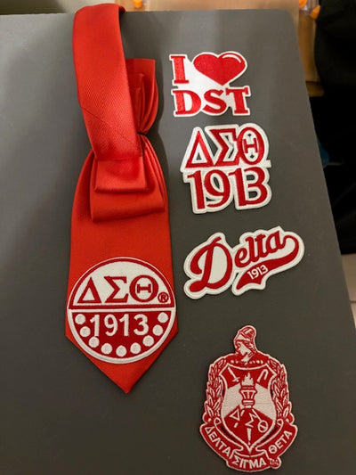 Custom Delta Tie with Pearl Chain