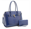 Blue Patent Tote with Wallet