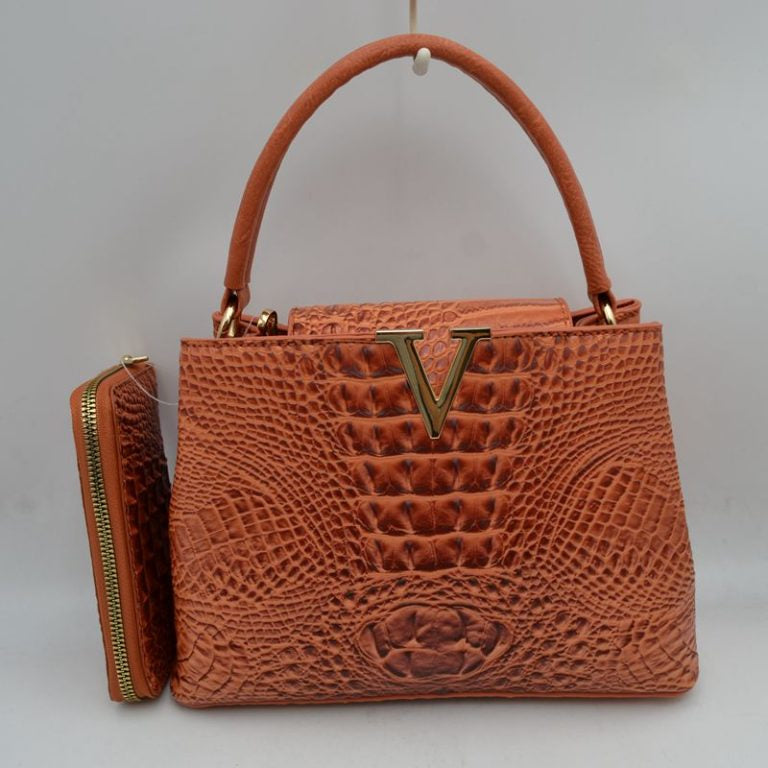 Burnt Orange Short Stakk with wallet