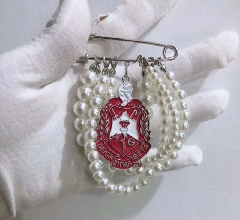 Dripping in Pearls Pin (Silver)