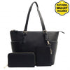 Classic black Tote with Wallet