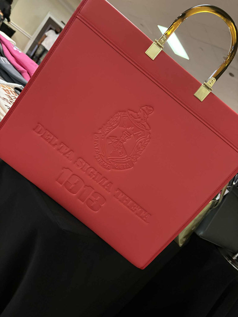 Big Red Tote Delta Sigma Theta Crest